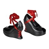 5" (12.7 cm) Wedge Goth Shoes Sizes: 6-11 Black