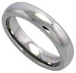 Tungsten Carbide 3/16" ( 5mm ) High Polished Comfort Fit Domed Band