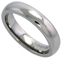 Tungsten Carbide 3/16" ( 5mm ) High Polished Comfort Fit Domed Band