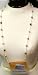 Ivory and Amber Pearl Eye Glass or Vertical Badge Holder Necklace