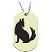 Glow in the Dark Howling Wolf Dog Tag Necklace
