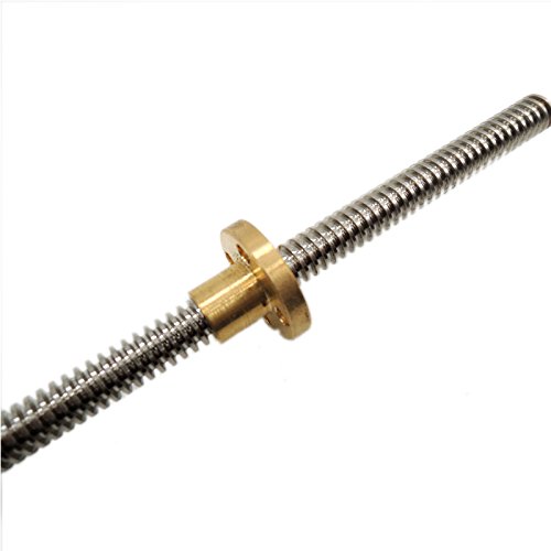 3pcs T8 Lead Screw Dia 8MM Pitch 2mm Lead 8mm Length 100mm with Copper Nut THSL-100-8D 3D printer part