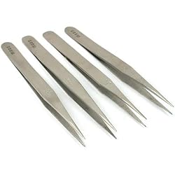 4 Straight Pointed Tweezers Sluice Panning Dredge Tool