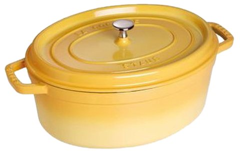 Staub 1103142 Cocotte 31 cm oval, Br&auml;ter aus Gusseisen, zitrone Preisvergleich