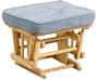 Stork Craft Matching Ottoman for Sleigh Glider, Natural/Blue