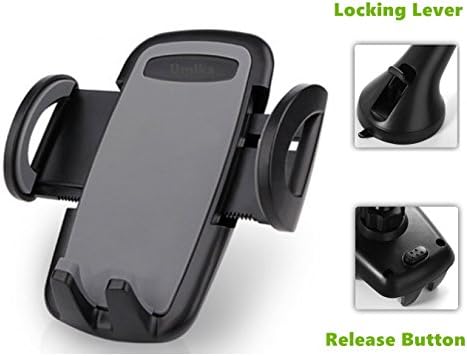Car Mount, UMIKA 2 in 1 Universal 360 Degree Swivel Easy Operating Car Mount Cradle, Smartphones Car Mount Holder, Windshield Mount for Iphone 6 6s Plus; Sumsung Galaxy s5; (Black).