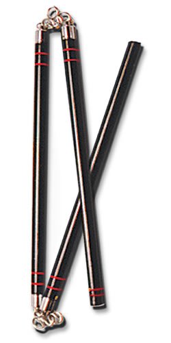 4 Sectional Black Hardwood Staff
