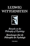 Remarks on the Philosophy of Psychology (0631130616) by Wittgenstein, Ludwig