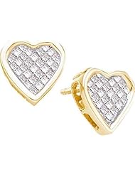 0.50CTW DIAMOND HEART EARRING