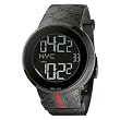 Gucci Mens Ya114207 I-gucci Digital Black Green Red Strap Watch by Gucci