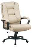 Pillow Back Leather Chair Black Tan
