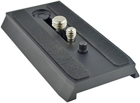YOCI Quick Release Plate 501PL Rapid Connect Sliding Plate with 1/4'' and 3/8'' Camera Fixing Screws for Manfrotto 501HDV 503HDV 701HDV MH055M0-Q5