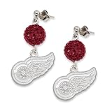 NHL Detroit Red Wings LogoArt Ovation Earrings
