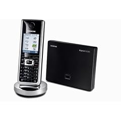 Siemens Gigaset SL 565, schnurloses DECT Telefon mit Anrufbeantworter und integrierter Bluetooth-Funktionalität, lackschwarz