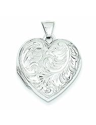 Genuine 14K White Gold White Gold Domed Heart Locket 2 Grams Of Gold 100% Satisfaction Guaranteed.
