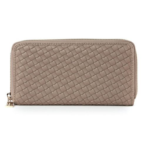 French Connection Women's Woven Wallet - Kitten/Dark Choc