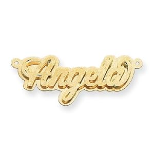 14k Polished Diamond-cut 3D Name Plate