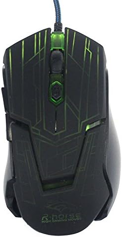 Bestpriceam (TM) Hot 3200 DPI 6 Button LED Optical Wired Mouse Mice For PC Laptop Game (Green)