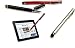 PRO Sony Xperia XA2 Plus Custom High Sensitivity Touch Stylus + Writing Pen with Ink! [3 Pack - Silver Red Black]