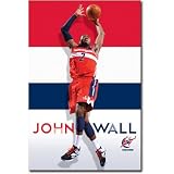 Washington Wizards John Wall Sports Poster - 22x34 custom fit with RichAndFramous Black 22 inch Poster Hangers