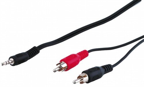 1.5m 2x Cinch Stecker auf 3.5mm stereo Stecker