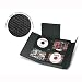 Print File CD Portfolio Binder Case CD-PORTBINDER - CD ring binder - capacity: 48 CD - metallic black