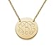 Solid 18k Gold Plated Sterling Silver Monogram Disc Necklace - Custom Made with Any Initals!