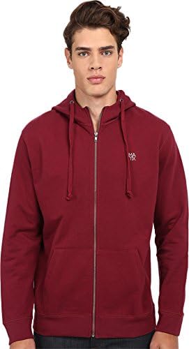 Matix Clothing Company Men's Monostack Zip Fleece Ox Blood Sweatshirt LG