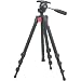 Manfrotto 728B Digi Compact Tripod with Integrated 3-Way Head and Carrying Bag (Black)
