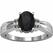 14K White Gold Onyx Ring