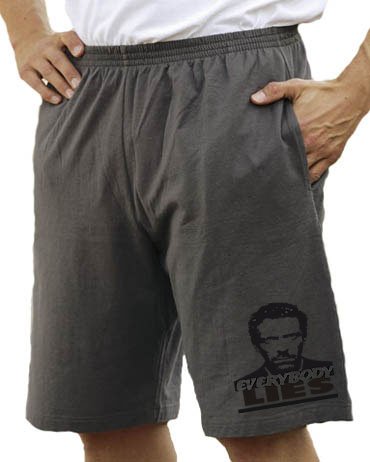 Touchlines Unisex/Herren Bermuda Short Dr House - Everybody Lies, dark grey, L, H126 Preisvergleich
