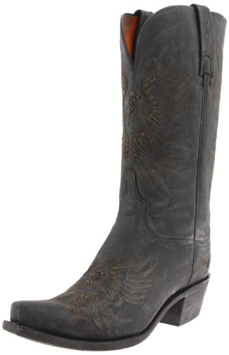 Lucchese Classics Women's N9292 Boot,Stonewashed Black Mad Dog Goat/Phoenix Stitch,7.5 C(W) US