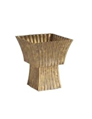 Single Detail Page Misc: Arteriors York Vintage Brass Scalloped Cachepot