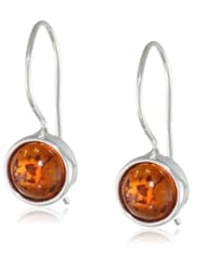 Sterling Silver Honey Amber Small Earrings