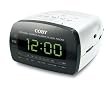 COBY CR-A68S Dual Alarm Clock Radio, Silver