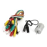 uxcell　DCモーター　ギアモーター　減速機　磁気　円筒形　DIYおもちゃ　9000RPM　２端子　ケーブル付き