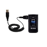 Coiled Power Hot Sync and Charge USB Data Cable w/ Tip Exchange for the Samsung SPH-A900 - Gomadic Brand