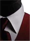 Tuxedo Vests - Herringbone Red Vest with Matching WIndsor Band Tie