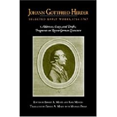 Johann Gottfried Herder: Selected Early Works, 1764 - 1767