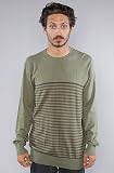 RVCA The Abner Sweater in Army Drab,Sweaters for Men