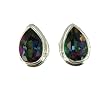 Genuine Mystic Topaz Teardrop Post Earring