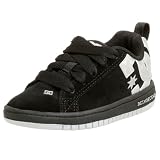 DC Little Kid/Big Kid Court Graffik SE Sneaker,Black/Metallic Silver,1 M US Little Kid