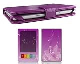 Bundle Monster Barnes & Noble Nook Genuine Leather Case Cover Jacket + Skin Art Decal Sticker + Screen Protector Ebook Accessories Combo - Fit 3G and Wifi Version
