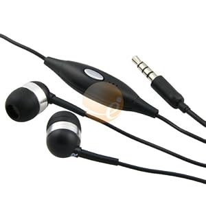 Universal Soft Silicone Gel Earplug Earbuds Black Headphone Headset with Handsfree 3.5mm Jack for Apple iPhone, iPhone 3G, iPod Touch, Touch 2, Blackberry Curve, 8900 Curve, 8300 Curve, 8310 Curve, 8320 Curve, 8330 Curve, Pearl, 9000 Bold, 9530 Storm, Nok