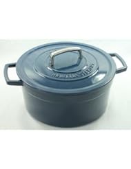Cobalt Blue Enameled Cast Iron 6 Qt. Round Dutch Oven Casserole