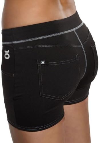 Jaco Women's Booty Shorts Workout Shorts Black Large