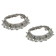Handmade Anklet Chains Sterling Silver Foot Jewelry Pair 10.25 inches