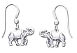 Elephant Solid Sterling Silver Earrings