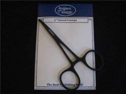 Anglers Image 5 Curved Black Forceps