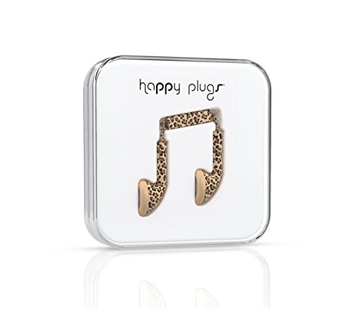 Happy Plugs 7739 Earbud Headphones, Leopard
